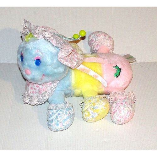 Chenille Baby Bleu Jaune Rose Lots A Lots A Leggggggs Milles Pattes Commonwealth Vintage 1984