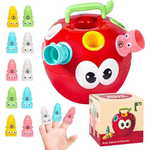 Montessori Jeux Éducatif,Jeu De Tri,Gobelet À Empiler, Jouets Bain Bébé, Jouets D'activité Et De Développement,Vers De Pièges,Cadeau Pour Garçon Fille 1 2 3 Ans