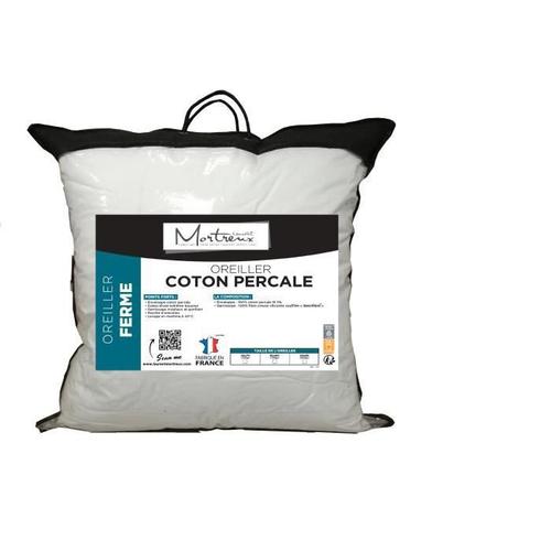 Oreiller Ferme 60x60 Percale De Coton Fabrication Française