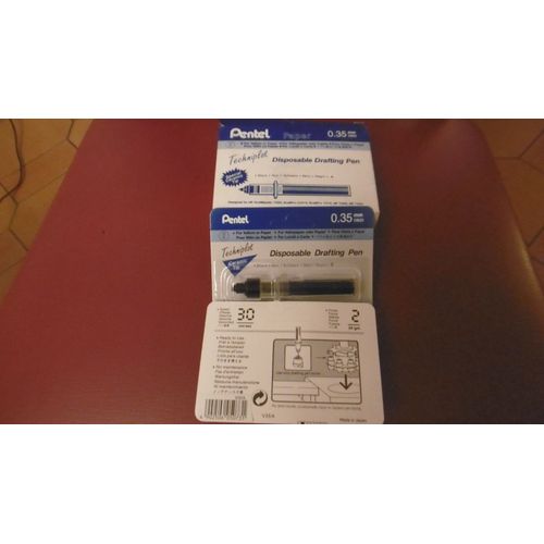 Feutre A Encre Liquide Pointe Ceramique Pentel 0.35 Cpv35na4 Boite De 4 Noir
