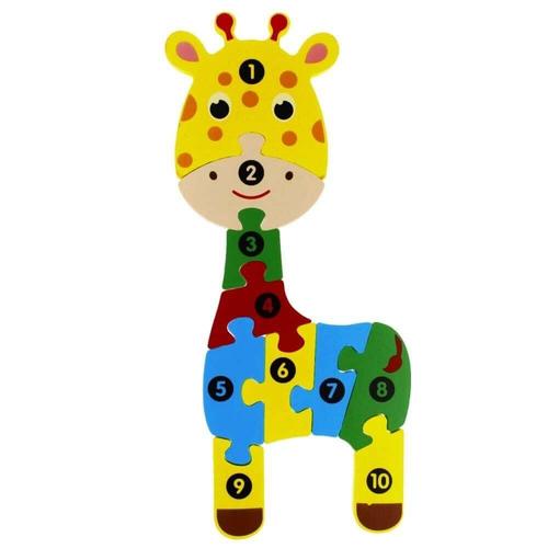 Méga Créative - Puzzle Girafe "J'apprends À Compter" - Dès 18 Mois