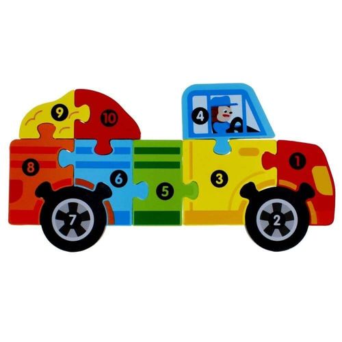 Méga Créative - Puzzle Voiture "J'apprends À Compter" - Dès 18 Mois