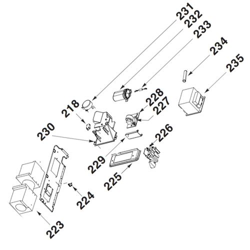 Motoventilateur repère n°223 - Four micro-ondes (AS0035159 BRANDT)