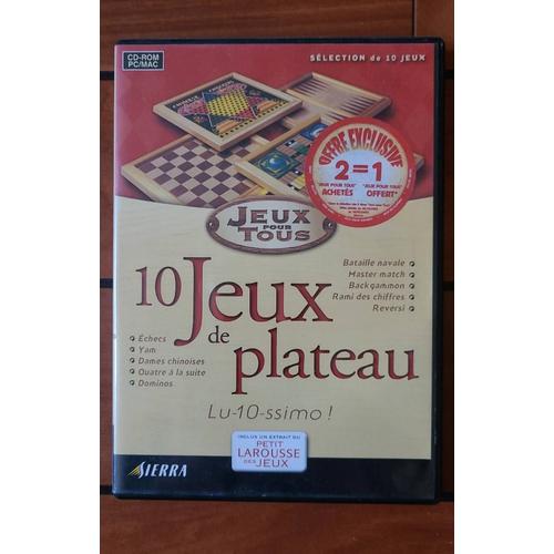 10 Jeux De Plateau - Cd-Rom - Pc/Mac