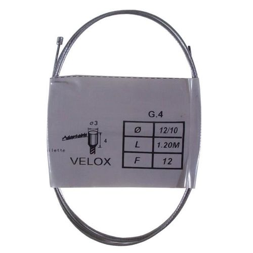 Câble De Gaz Velox Mobylette Mbk Cyclomoteur Vintage Adaptable Acier 1.2 M 1.2 Mm Embout