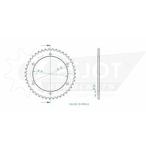 Couronne Transmission Esjot Pour Moto Aprilia 1000 Rst Futura 2001 À 2005