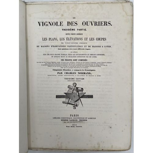 Le Vignole Des Ouvriers. Troisième Partie