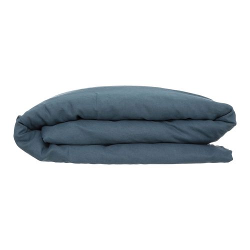 Housse De Couette 2 Places En Lin 260x240 - Bleu Canard