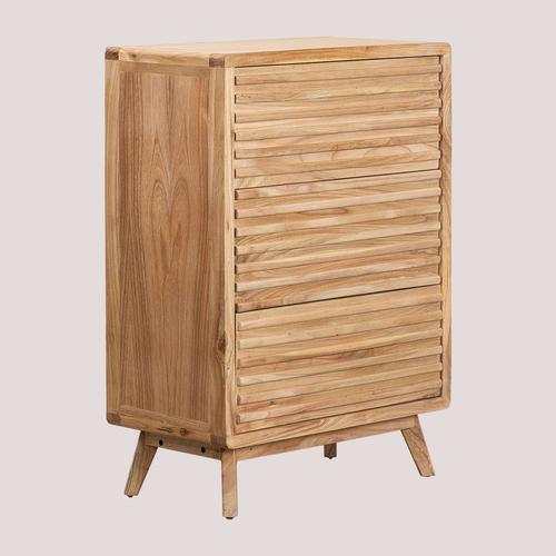 Commode En Bois Deleyna Marron Bois Naturel