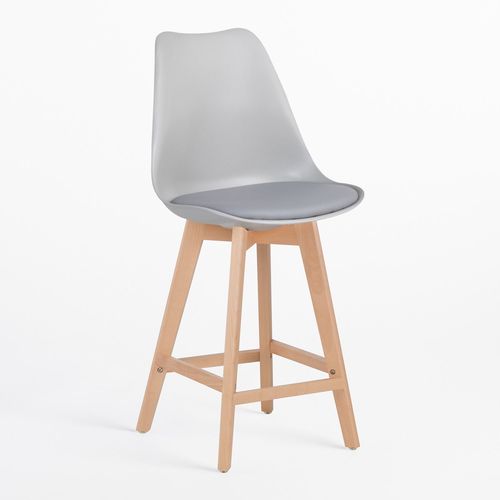 Lot De 2 Tabourets Hauts 67 Cm Nordic Gris Clair