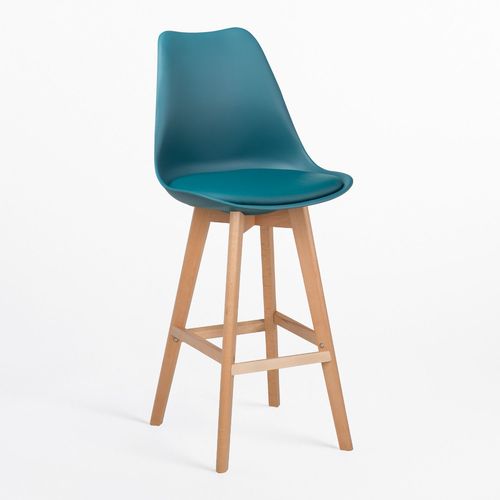 Lot De 2 Tabourets Hauts (76 Cm) Nordic Bleu Turquoise Intense