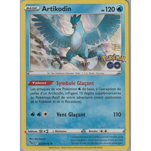 Carte Pokemon - Artikodin - 024/078 - Holo-Rare - Eb10,5 Pokemon Go -