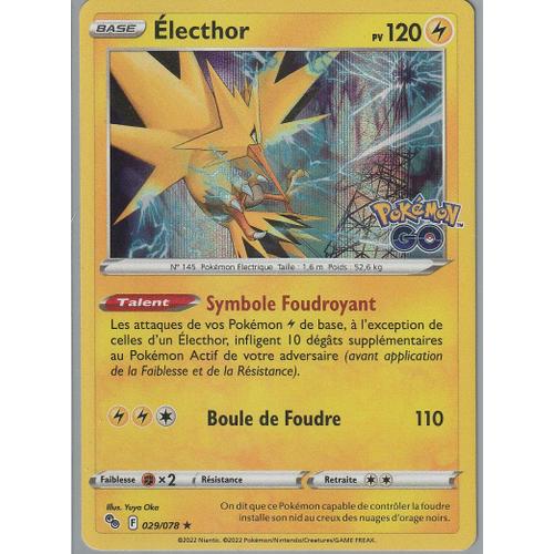 Carte Pokemon - Electhor - 029/078 - Holo-Rare - Eb10,5 Pokemon Go -