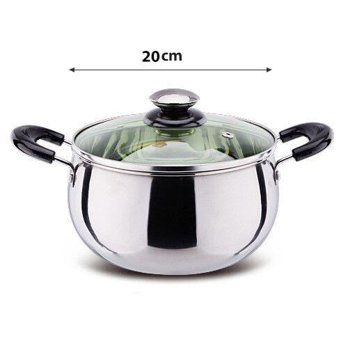 Marmite À Lait Antiarina En Acier Inoxydable,Casseroles À Soupe,Wok De Cuisine,Adapté Pour Cuisinière À Induction,Gaz,14 Cm,18 Cm,22cm - Type 20cm