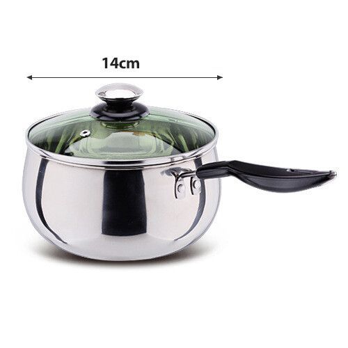 Marmite À Lait Antiarina En Acier Inoxydable,Casseroles À Soupe,Wok De Cuisine,Adapté Pour Cuisinière À Induction,Gaz,14 Cm,18 Cm,22cm - Type 14cm