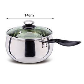 Marmite À Lait Antiarina En Acier Inoxydable,Casseroles À Soupe,Wok De Cuisine,Adapté Pour Cuisinière À Induction,Gaz,14 Cm,18 Cm,22cm - Type 14cm