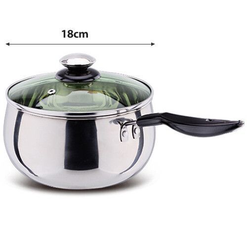 Marmite À Lait Antiarina En Acier Inoxydable,Casseroles À Soupe,Wok De Cuisine,Adapté Pour Cuisinière À Induction,Gaz,14 Cm,18 Cm,22cm - Type 18cm