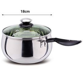 Marmite À Lait Antiarina En Acier Inoxydable,Casseroles À Soupe,Wok De Cuisine,Adapté Pour Cuisinière À Induction,Gaz,14 Cm,18 Cm,22cm - Type 18cm
