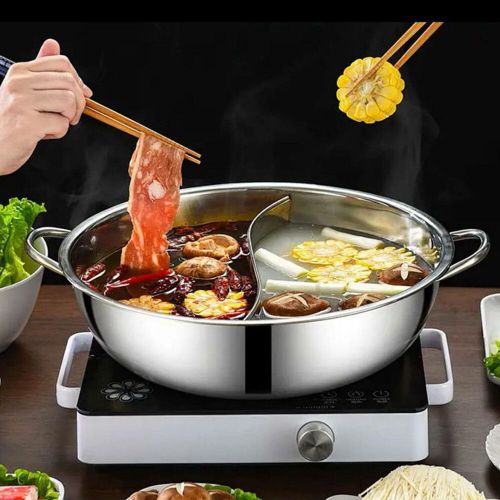 Marmite Double Synchronisation En Acier Inoxydable,28/30cm,Cocotte,Ustensiles De Cuisine Pour La Maison,Assiette Compatible Avec Cuisinière À Gaz - Type 30cm #B