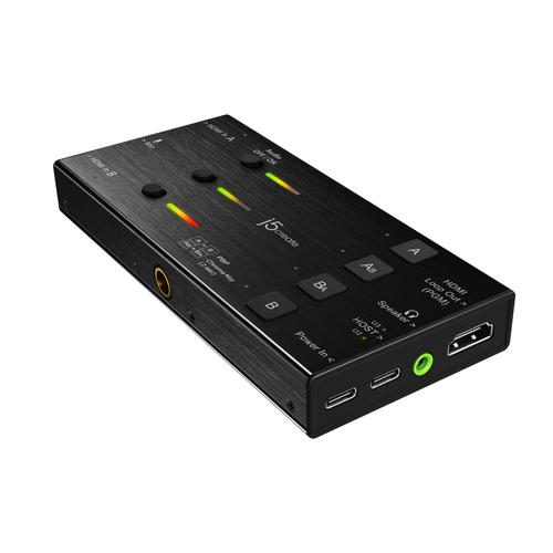 J5create Jva06 Carte De Capture Vidéo Double Hdmi, Résolution De Capture Vidéo 1920 * 1080, 3 X Ports Hdmi Et 2 X Ports Usb, Noir