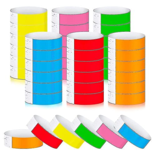 600pcs Waterproof Hand Bands Neon Wrist Bands For Events Concert Wristbands Adhesive Wristbands -Sswyv