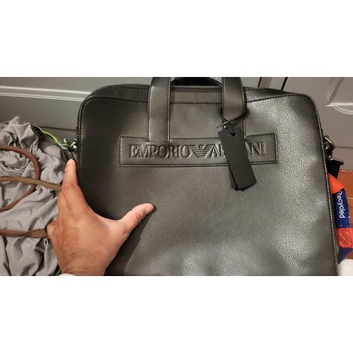 Sac emporio armani Cuir noir homme