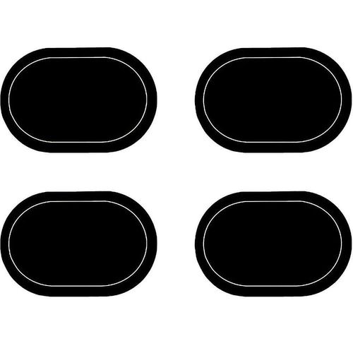 Faux Leather Placemats Set Of 4 - Double-Sided Color Oval Design Dining Table Mats Waterproof Heat Resistant Home Decor