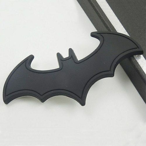 1x Chrome Metal Badge Emblem Batman 3d Car Tail Decal Logo Sticker Accessoriesblack