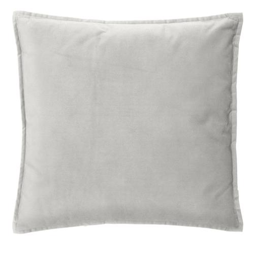 Coussin Lilou Déhoussable Effet Velours En Polyester 55x55 Cm - Blanc Ivoire