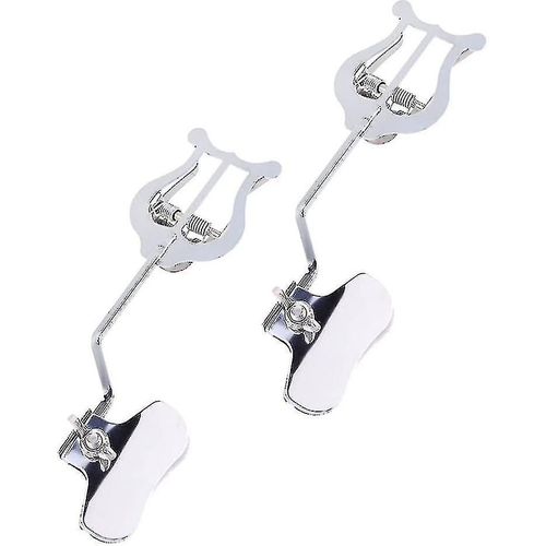 2pcs Trombone Lyre Clip On Metal Music Book Clip Page Holder Sheet Trombone Music Score Clamp For Trombone Musicians