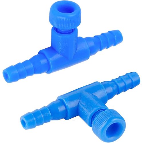10 Pack Aquarium Control Valves Air Pump Single Way Blue Plastic Air Flow Control Regulator For 3/16" Id Tubing