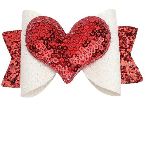 Jusch Valentines Glitter Hair Clips Love Heart Sequins Bows Hair Pins Kids Girls Party Hair Accessories For Valentine'S Day Birthday Holiday,Wz-184 (