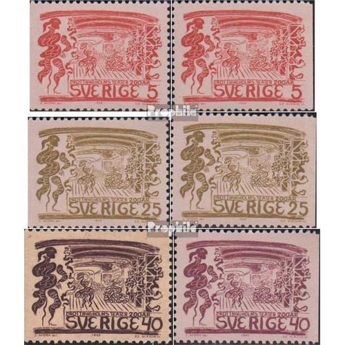 Suède 555dl,Dr,556dl,Dr, 557dl,Dr (Complète. Edition.) Neuf Avec Gomme Originale 1966 200 Années Le Château De Théâtre