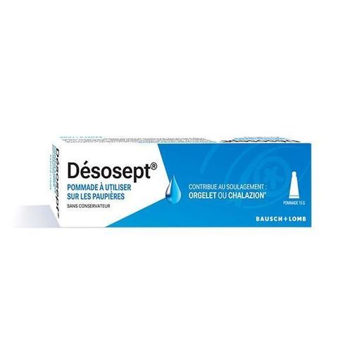 Bausch & Lomb Désosept Pommade Pour Soulager Orgelets, Chalazions Et Blépharites 15gr 