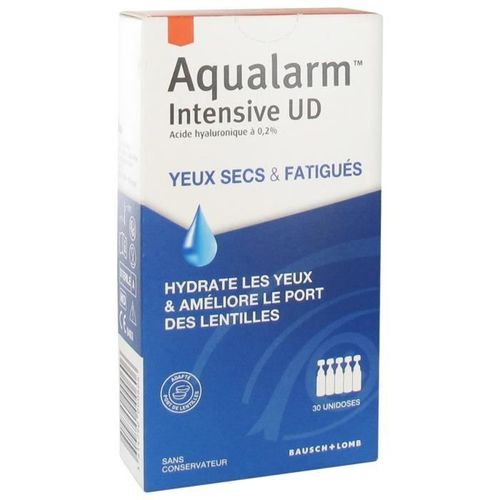 Solution Yeux Secs Et Fatigués Aqualarm Intensive Ud - Bausch + Lomb - 30x0,5ml 