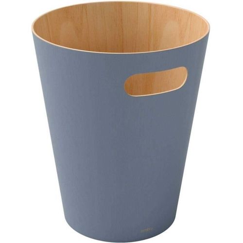 Corbeille En Bois - Umbra - Modèle Avec Poignées - Diamètre 23 Cm - Hauteur 28 Cm - Capacité 7.5l
