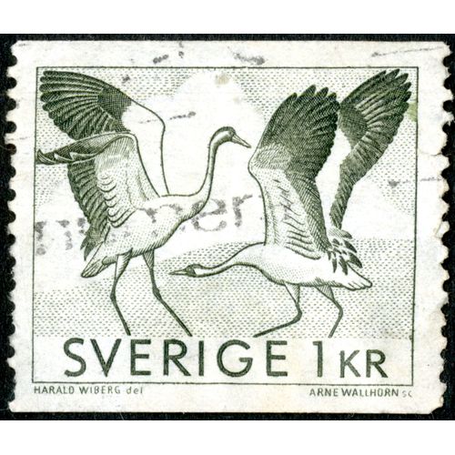 Timbre Oblitéré Sverige, 1 Kr