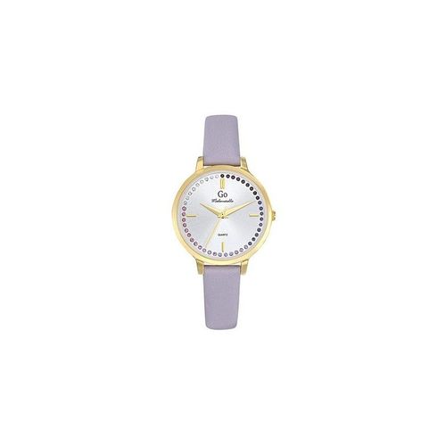 Go Girl Montre Femme Acier Doré Cuir Violet 699500