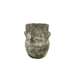   Cache-Pot Antique En Béton Gris Vieilli Ø19 X 23.5 Cm