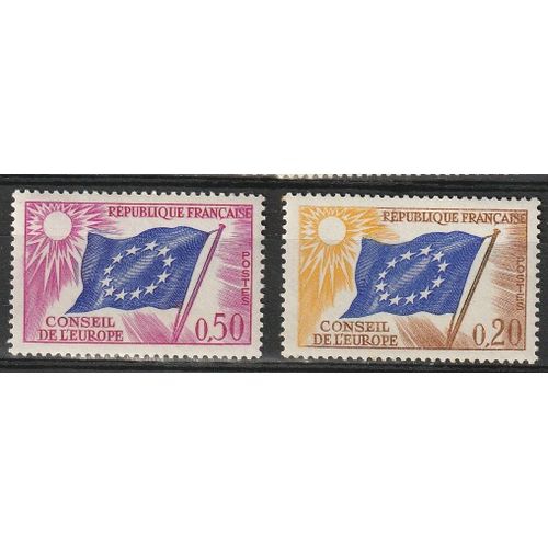 Conseil De L'europe. Drapeau Du Conseil. N° 27 Et 32 Timbres Neuf**