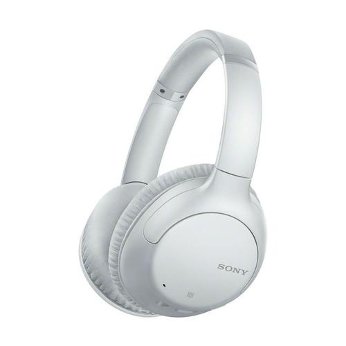 Sony WH-CH710N - Écouteurs avec micro - circum-aural - Bluetooth - sans fil - NFC* - Suppresseur de bruit actif - jack 3,5mm - blanc