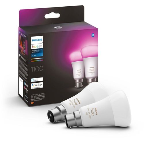 Ampoule Connectée Philips Hue W&ca 75w Pack De 2 Standard B22