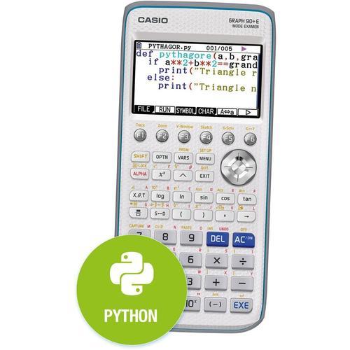 Casio Python Graph 90+E - Calculatrice graphique Lycée Mode Examen