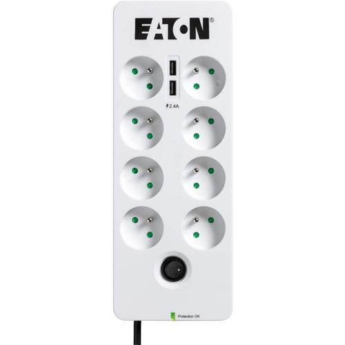 Eaton Protection Box - Protection contre les surtensions - CA 220-250 V - 2500 Watt - connecteurs de sortie : 8 - blanc