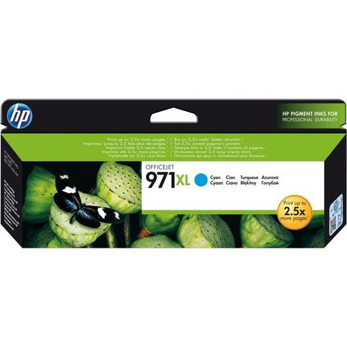 HP 971XL - À rendement élevé - cyan - originale - cartouche d'encre - pour Officejet Pro X451dn, X451dw, X476dn MFP, X476dw MFP, X551dw, X576dw MFP