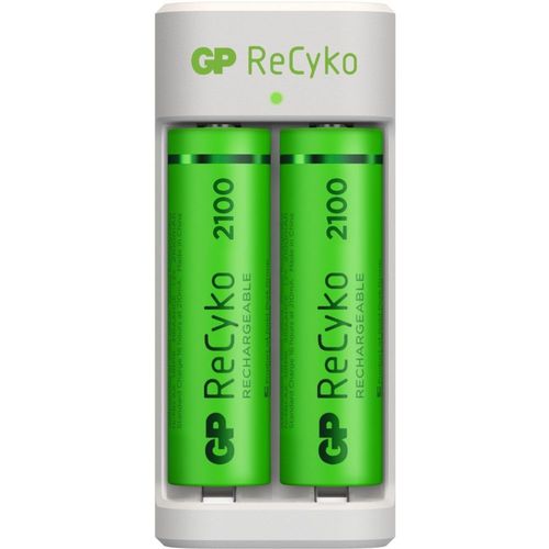 Pack x2 Piles AA (LR6) + Chargeur USB - GP ReCyko 2000