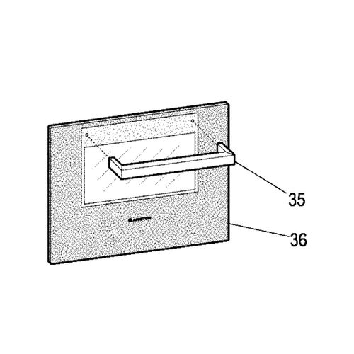 Vitre extérieur repère 36 d'origine Four cuisinière (C00282642 482000087978 SCHOLTES)