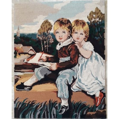 Tableau Tapisserie Canevas Fait Main 66 Cm X 51 Cm