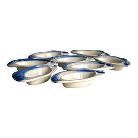 8 Ramequins Motif Poisson Bleu