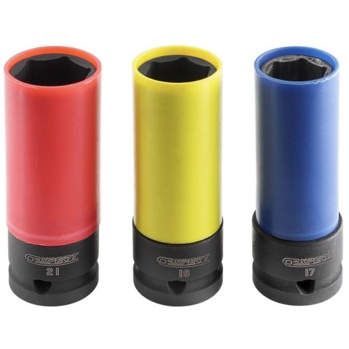 EXPERT - Jeu de 3 douilles jantes alliages 17, 19, 21 mm - 1/2'' - E194676